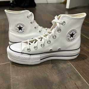 White Platform Converse